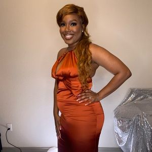 Abyss by Abby DIAMOND Gown Soft and Feminine hourglass stretch satin